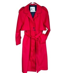 London Fog Red Trench Coat
